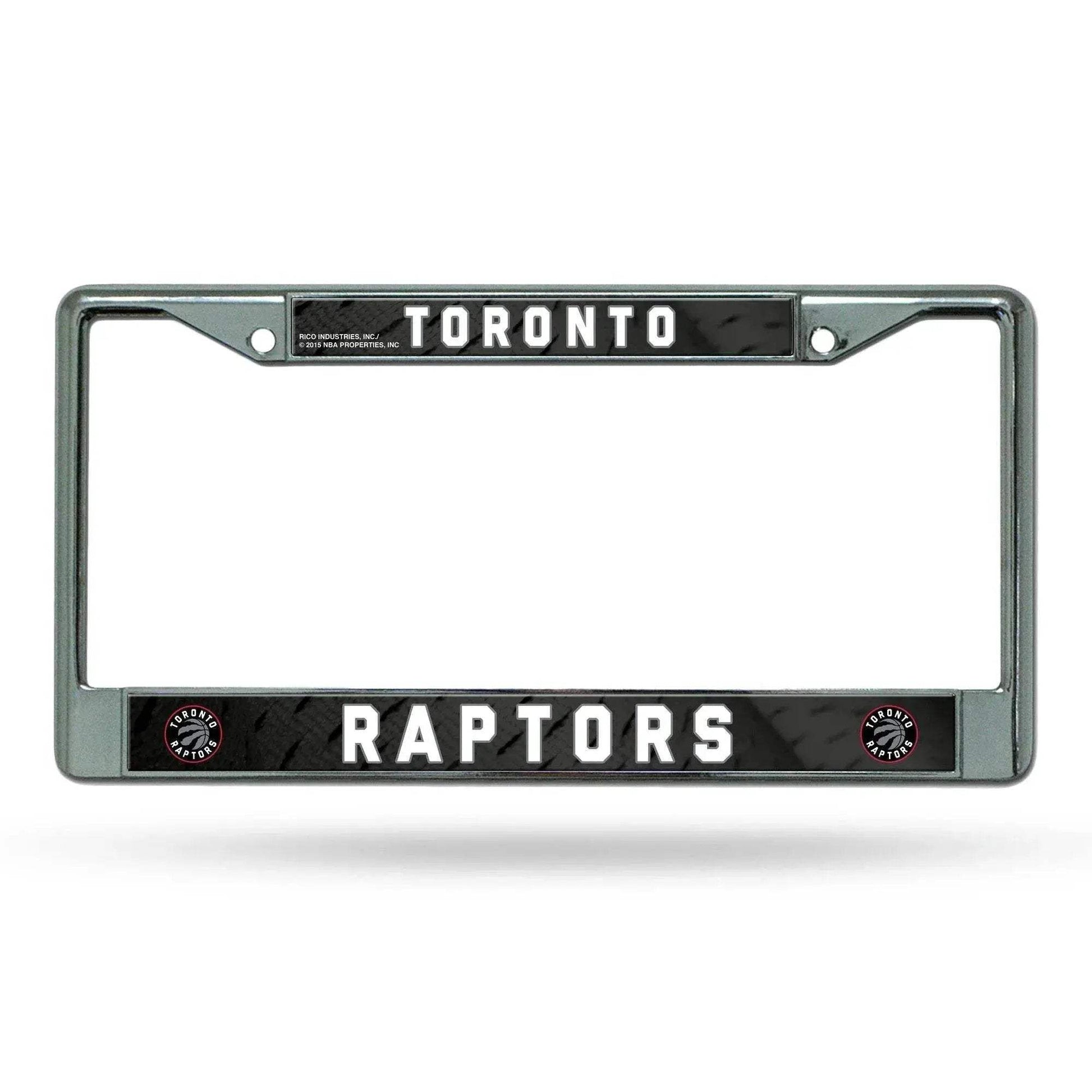 Toronto Raptors Chrome License Plate Frame with Logo Insert - ToylandEU