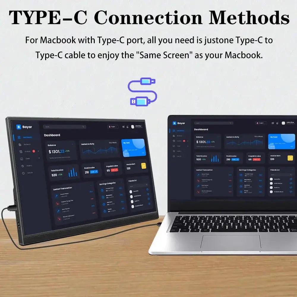  Touchscreen Portable Monitor 15 Inch Full HD IPS 3 Ms -  ToylandEU™
