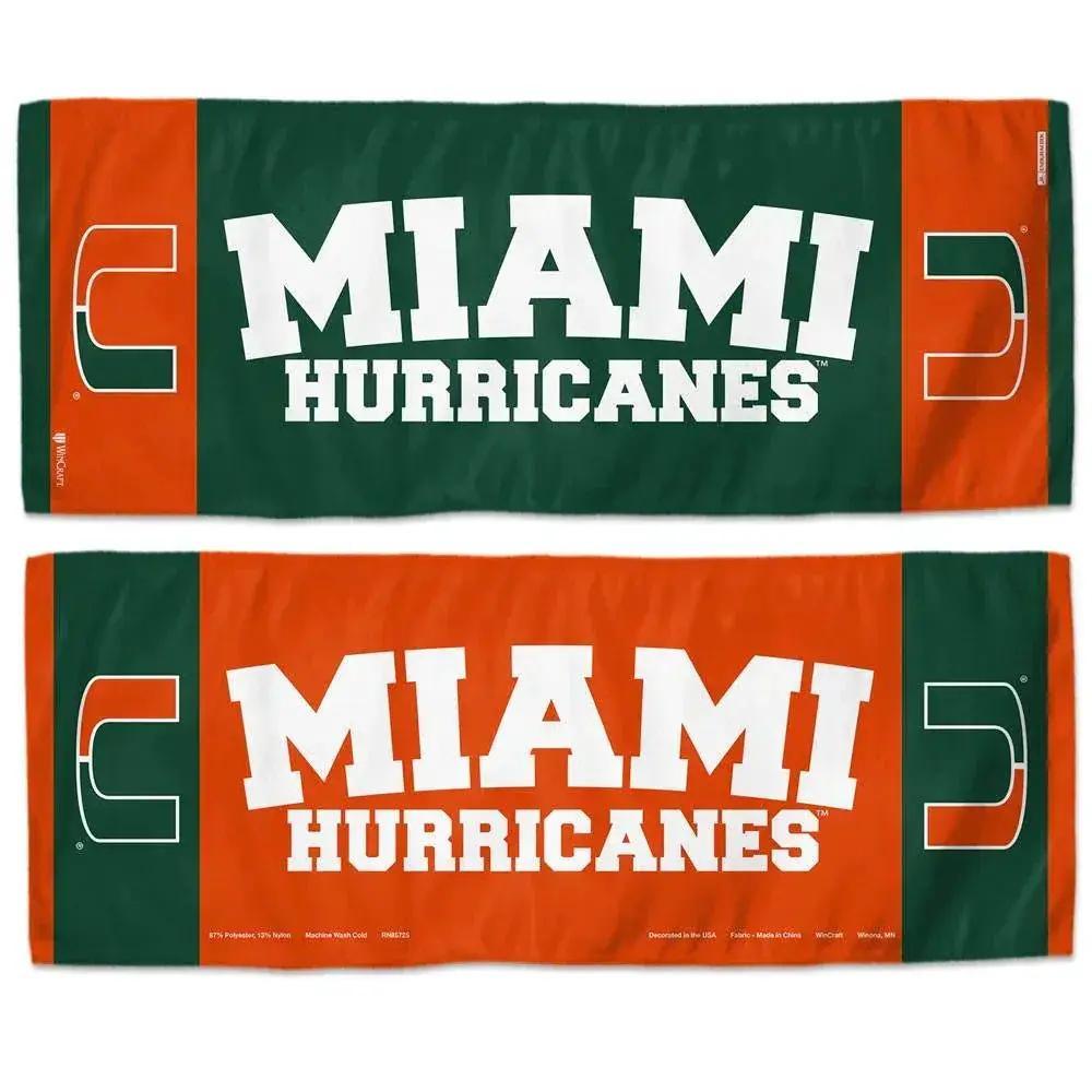  Miami Hurricanes Cooling Towel 12x30 Performance Polyester -  ToylandEU™