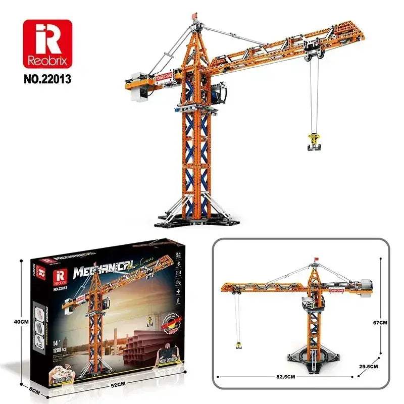 Tower Crane Remote Control Building Block Model Educational Toy - ToylandEU