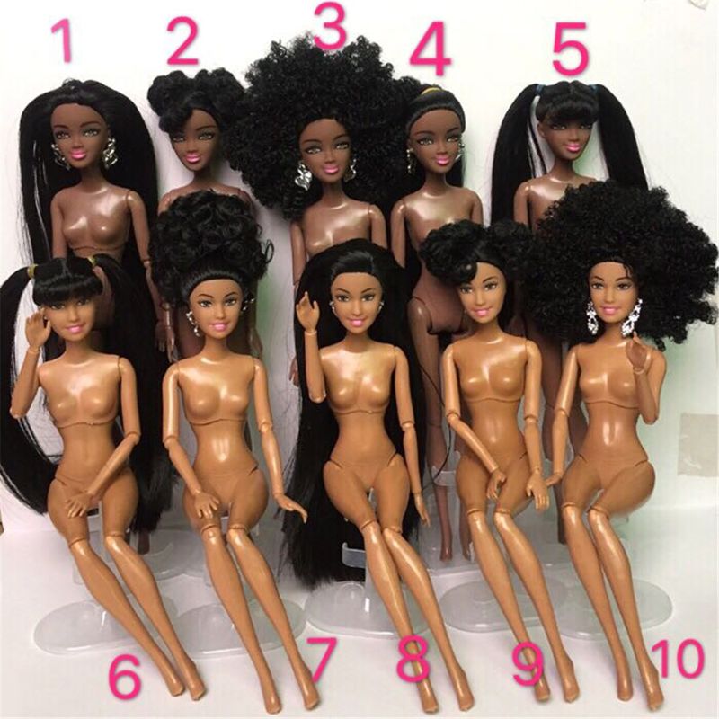 African Doll with Changeable Body Joints and Head, American Doll Accessories