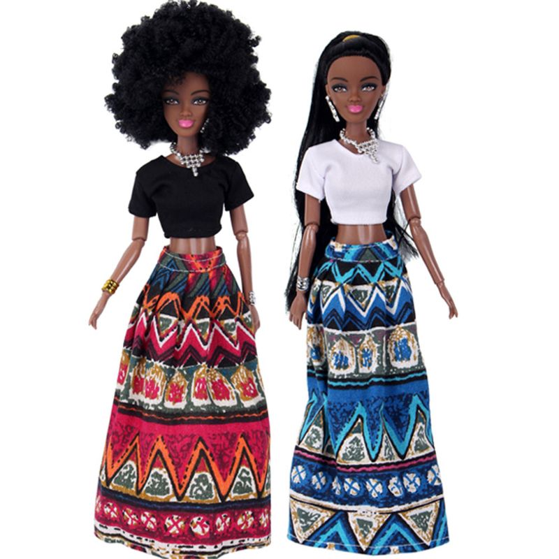 African Doll with Changeable Body Joints and Head, American Doll Accessories
