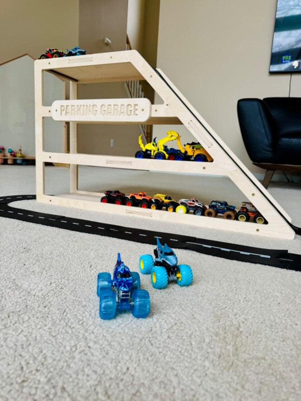 Toy Car Storage Cabinet | Ramp Included | Toylandeu™