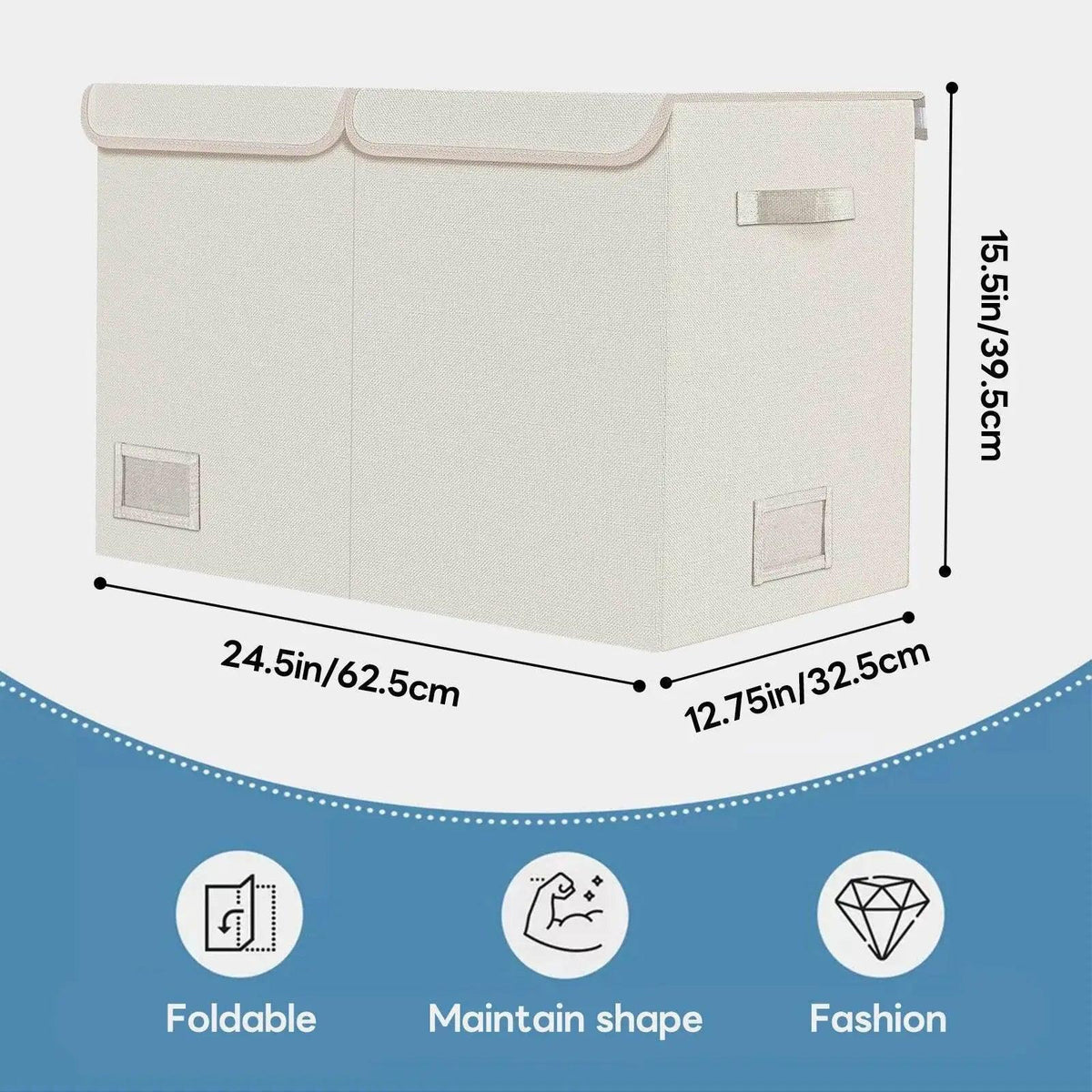  Toy Chest With Lids, Large Foldable Toy Storage Organizer -  ToylandEU™