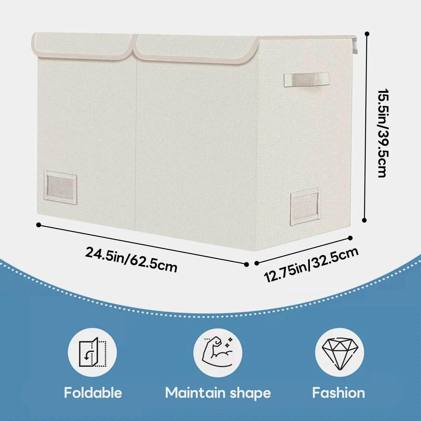 Toy Chest With Lids, Large Foldable Toy Storage Organizer -  ToylandEU™
