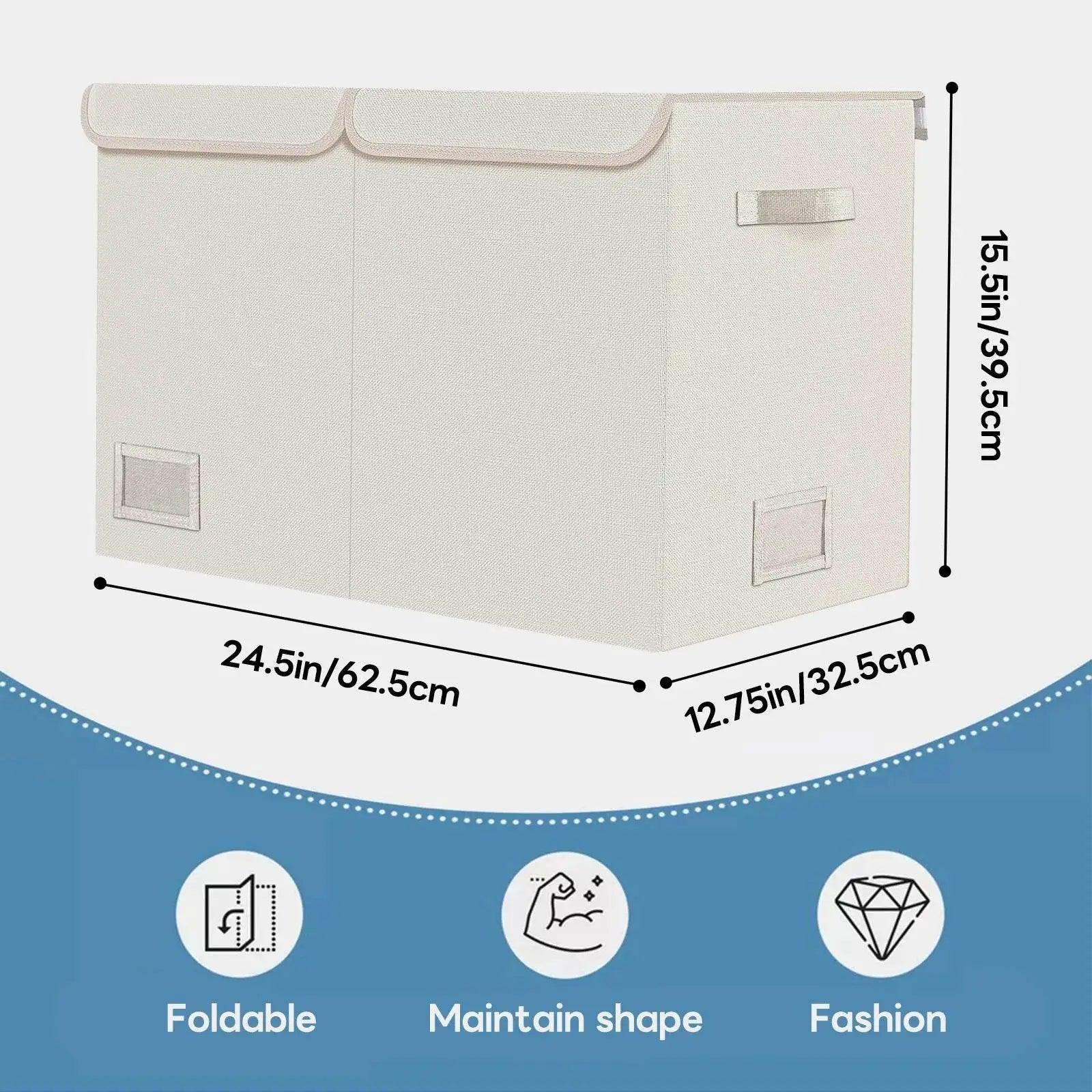  Toy Chest With Lids, Large Foldable Toy Storage Organizer -  ToylandEU™