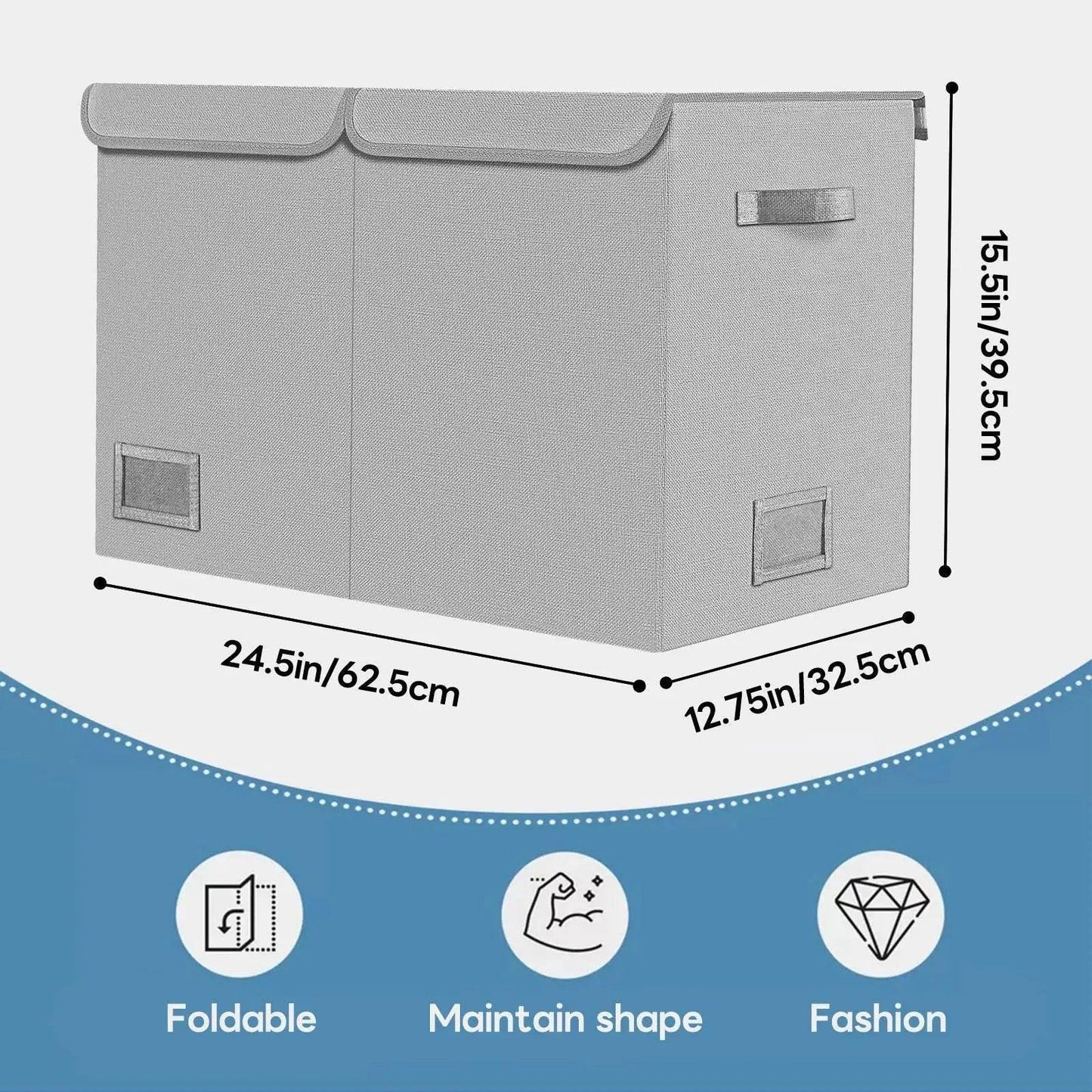  Toy Chest With Lids, Large Foldable Toy Storage Organizer -  ToylandEU™