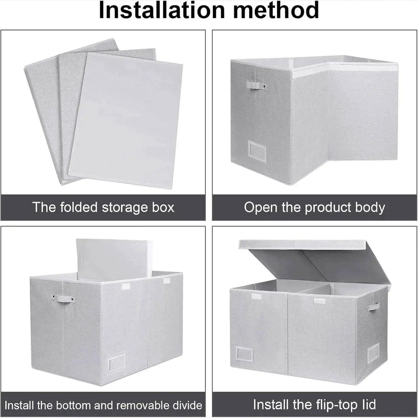  Toy Chest With Lids, Large Foldable Toy Storage Organizer -  ToylandEU™