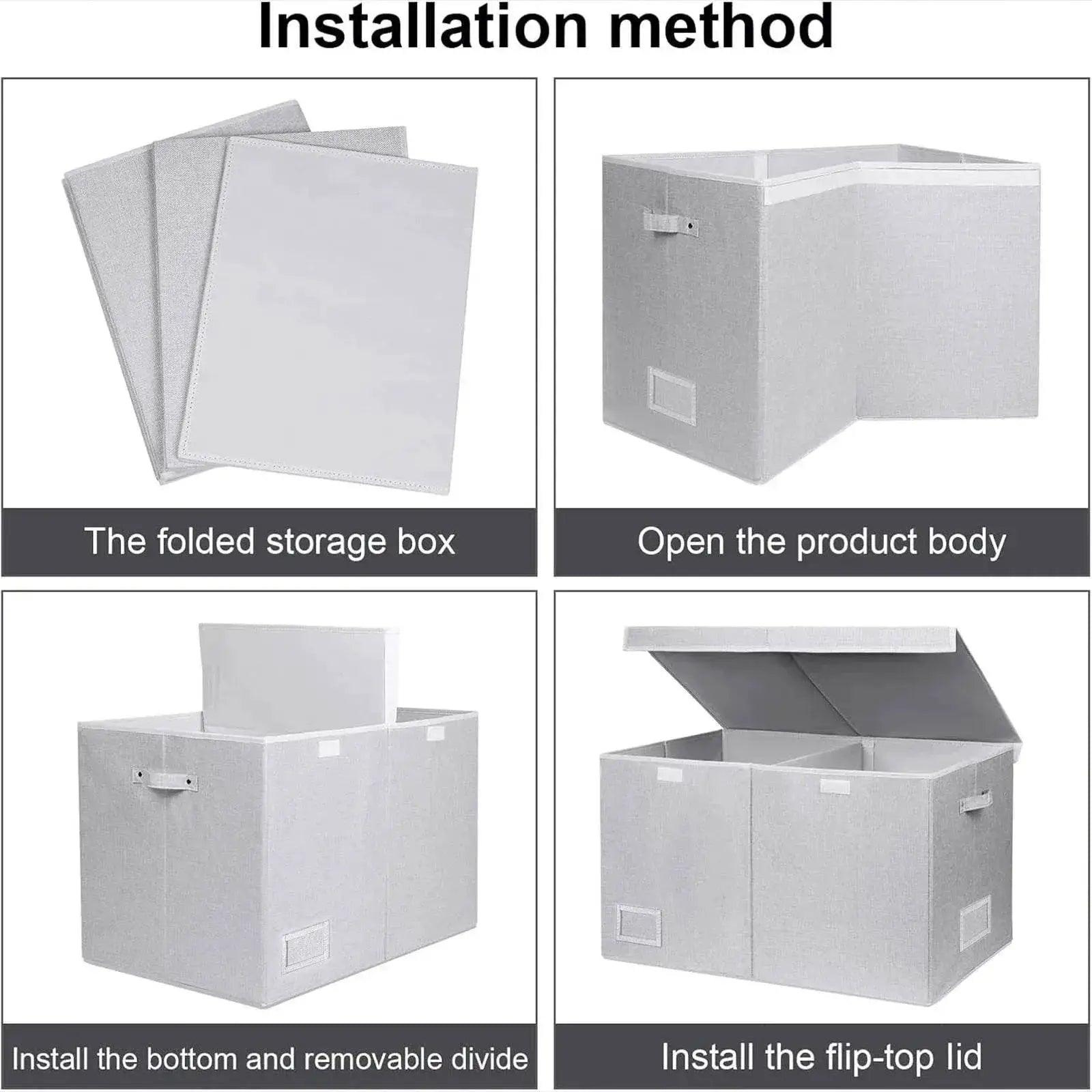  Toy Chest With Lids, Large Foldable Toy Storage Organizer -  ToylandEU™