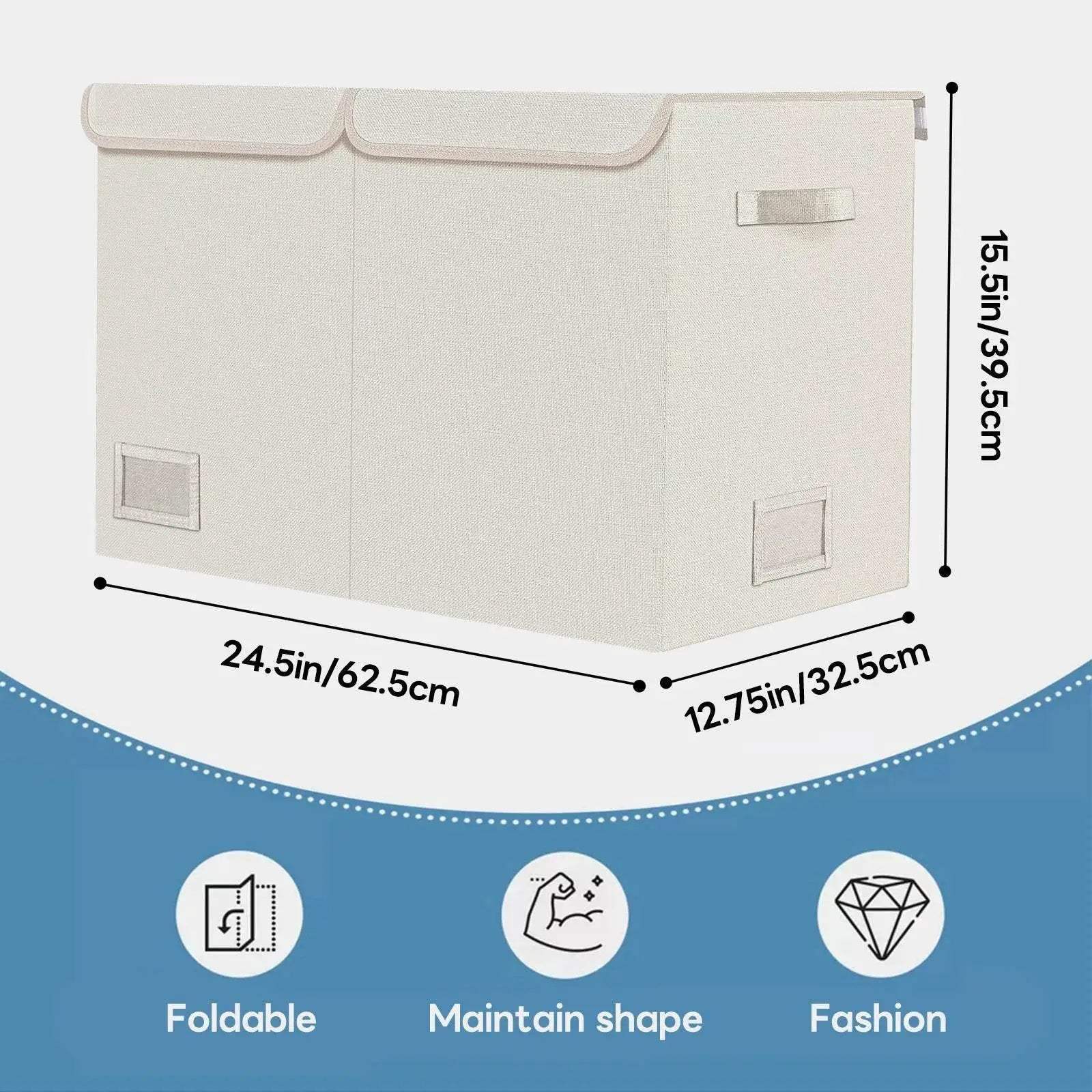  Toy Chest With Lids, Large Foldable Toy Storage Organizer -  ToylandEU™