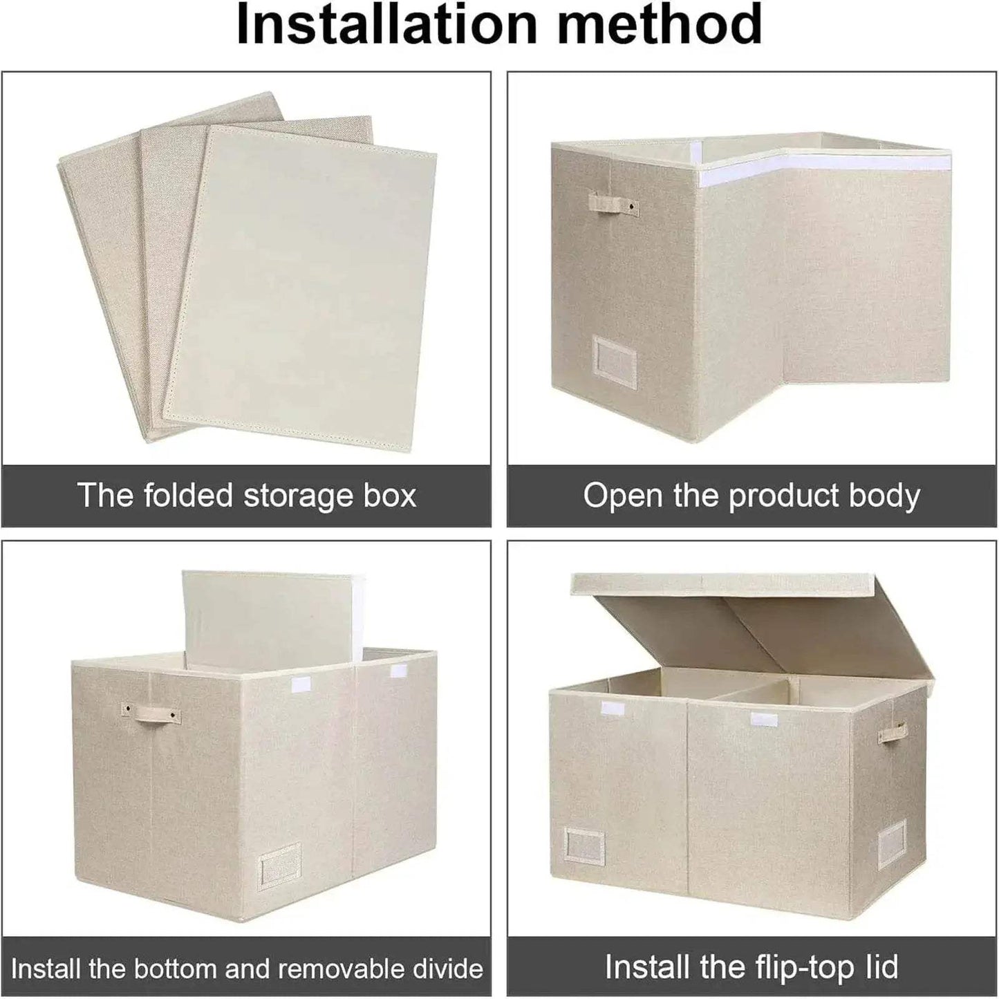  Toy Chest With Lids, Large Foldable Toy Storage Organizer -  ToylandEU™