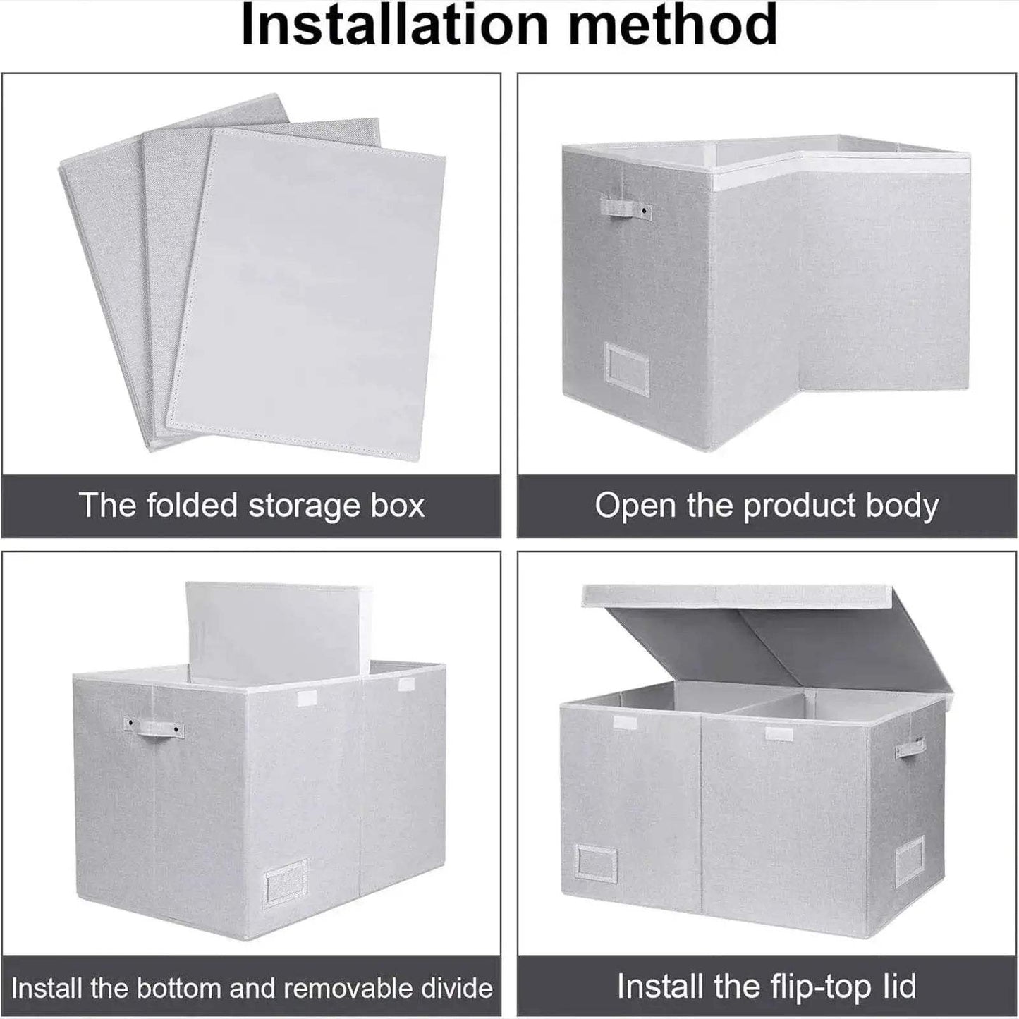  Toy Chest With Lids, Large Foldable Toy Storage Organizer -  ToylandEU™