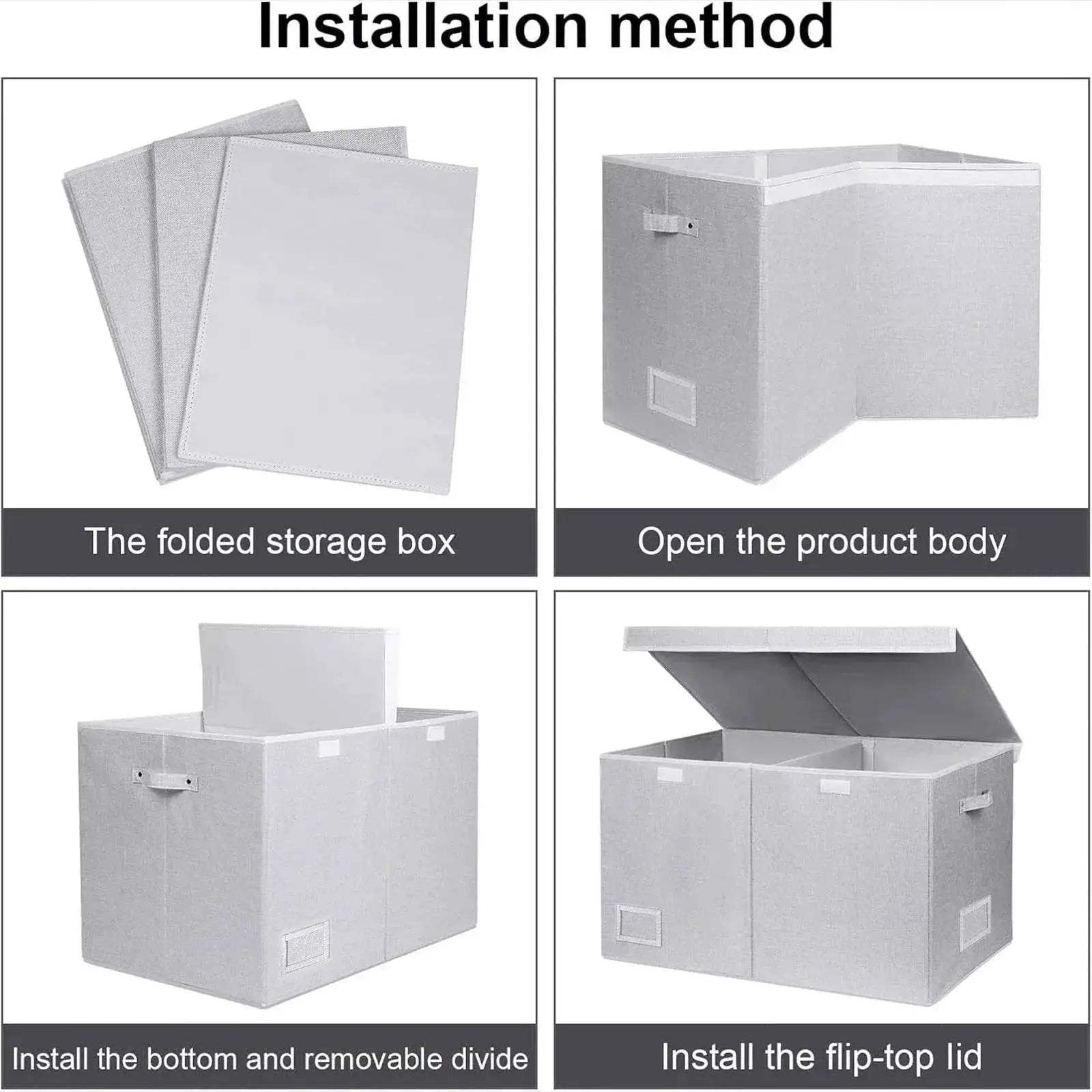  Toy Chest With Lids, Large Foldable Toy Storage Organizer -  ToylandEU™