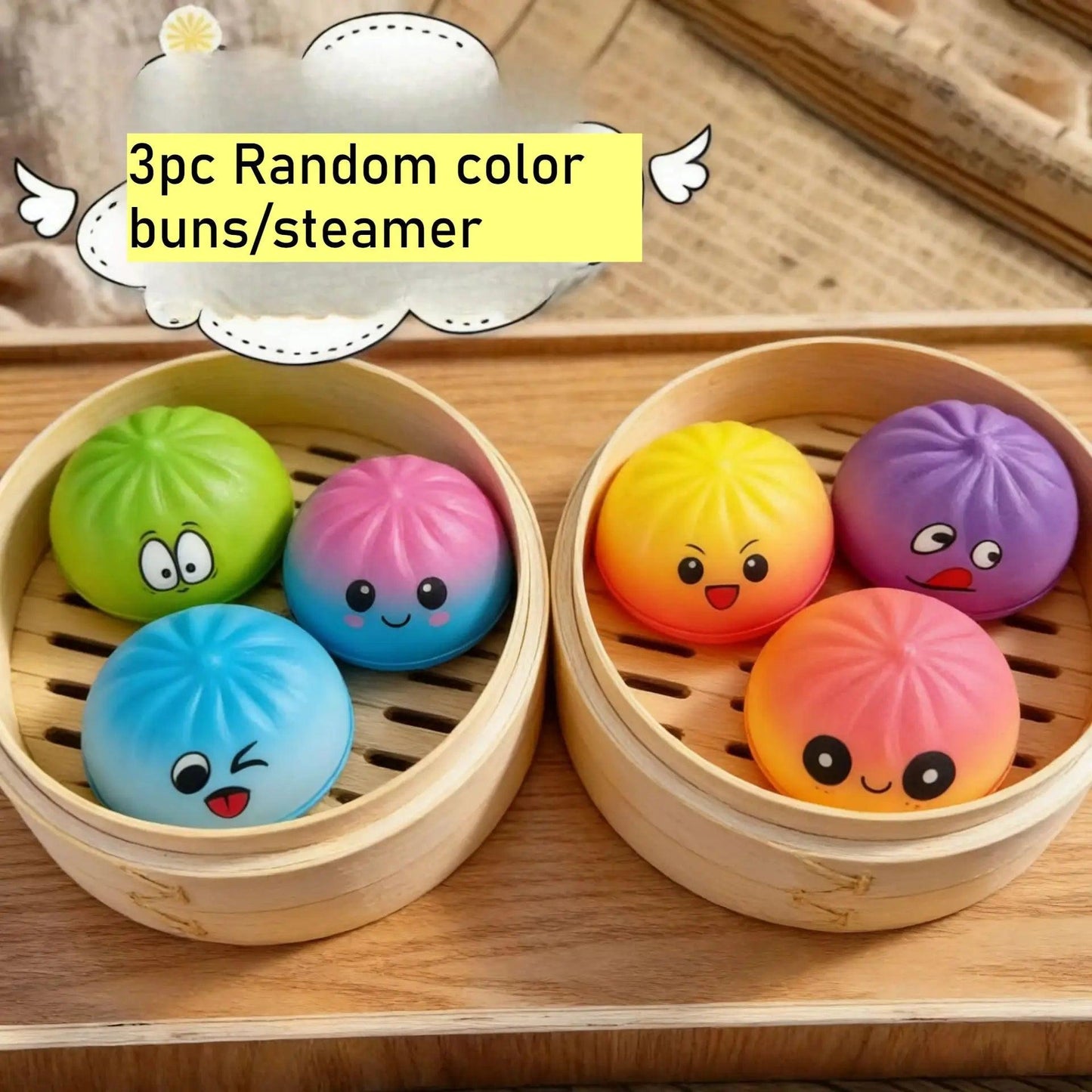  Dumpling Squishy Stress Relief Pack 3Pcs For Desk Fun -  ToylandEU™