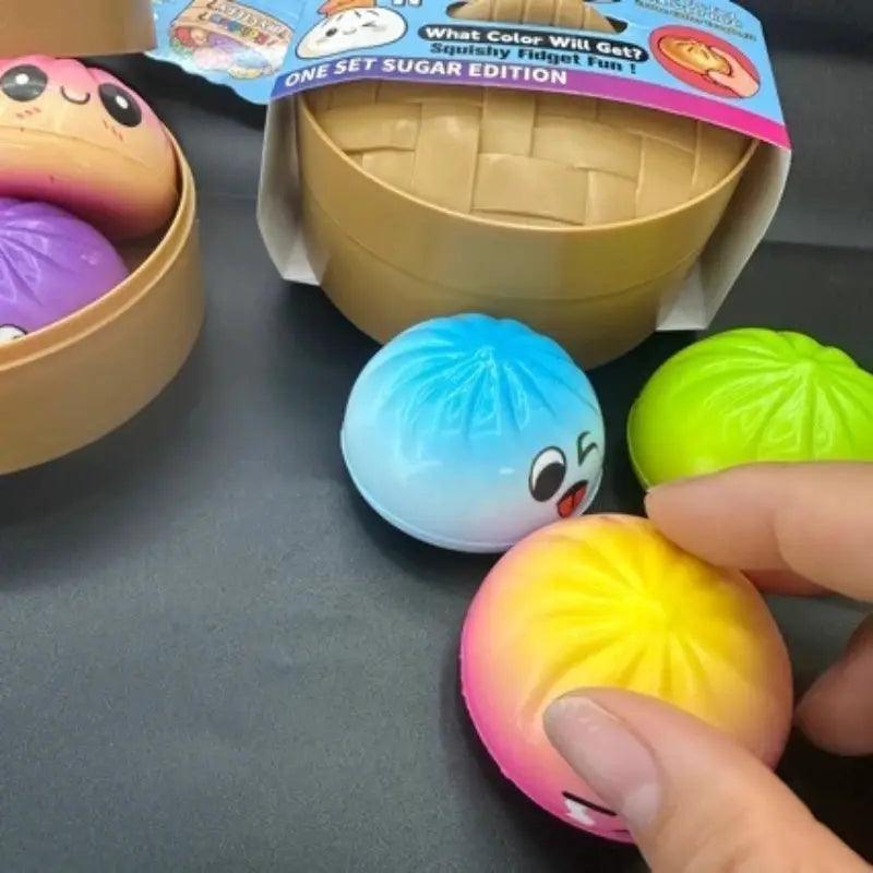  Dumpling Squishy Stress Relief Pack 3Pcs For Desk Fun -  ToylandEU™