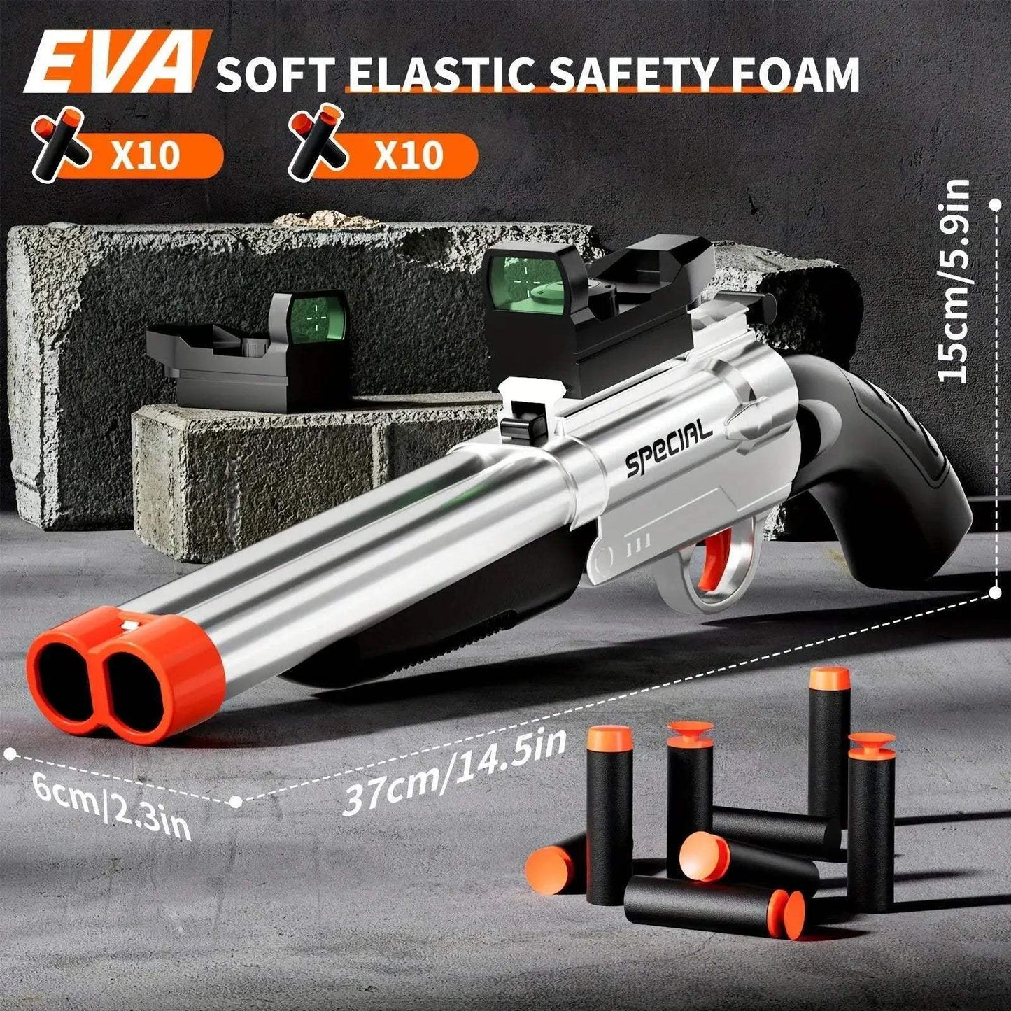 Toy Gun Foam Blaster With Soft Darts For Safe Play - ToylandEU