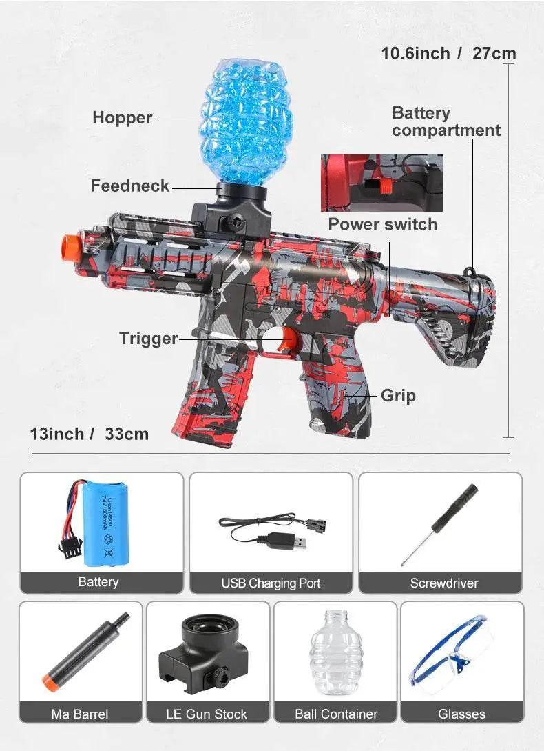  M416 Electric Ball Blaster Toy Gun High Speed Metallic Finish Rechargeable Halloween Thanksgiving Gift Bullets Excluded -  ToylandEU™