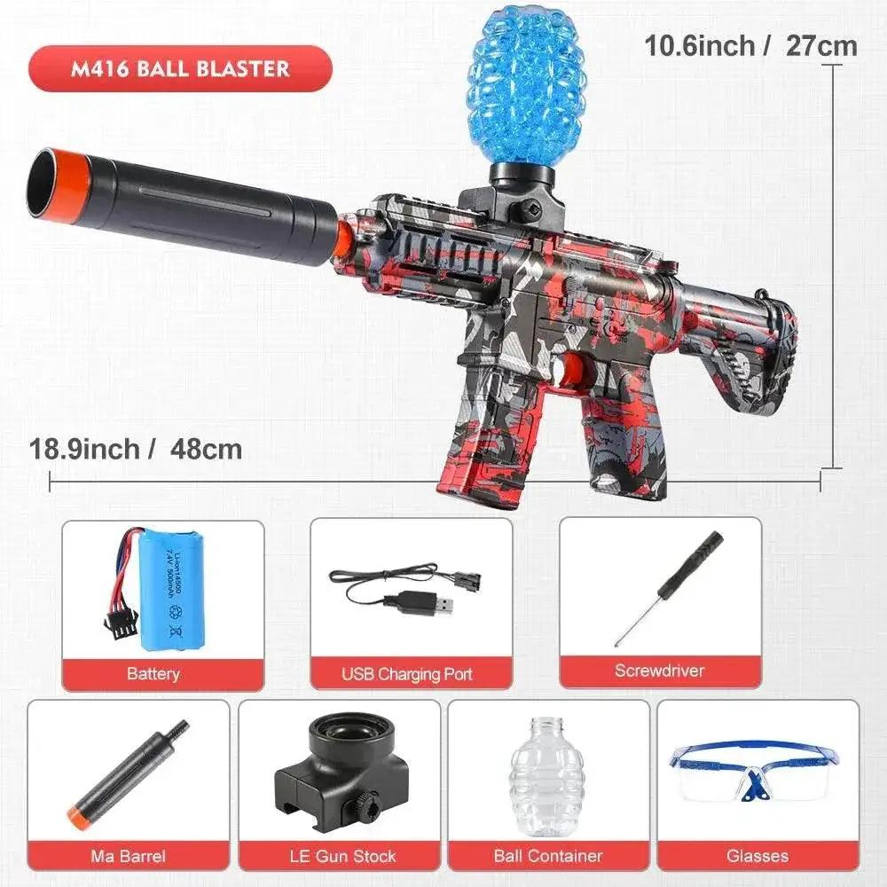  M416 Electric Ball Blaster Toy Gun High Speed Metallic Finish Rechargeable Halloween Thanksgiving Gift Bullets Excluded -  ToylandEU™