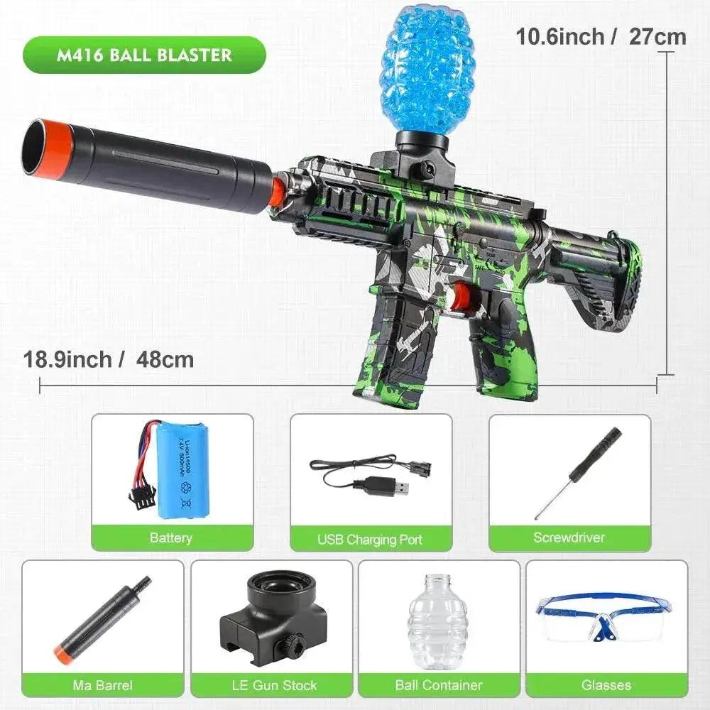  M416 Electric Ball Blaster Toy Gun High Speed Metallic Finish Rechargeable Halloween Thanksgiving Gift Bullets Excluded -  ToylandEU™