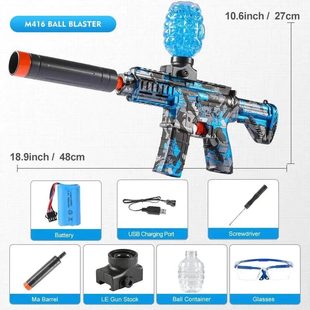  M416 Electric Ball Blaster Toy Gun High Speed Metallic Finish Rechargeable Halloween Thanksgiving Gift Bullets Excluded -  ToylandEU™