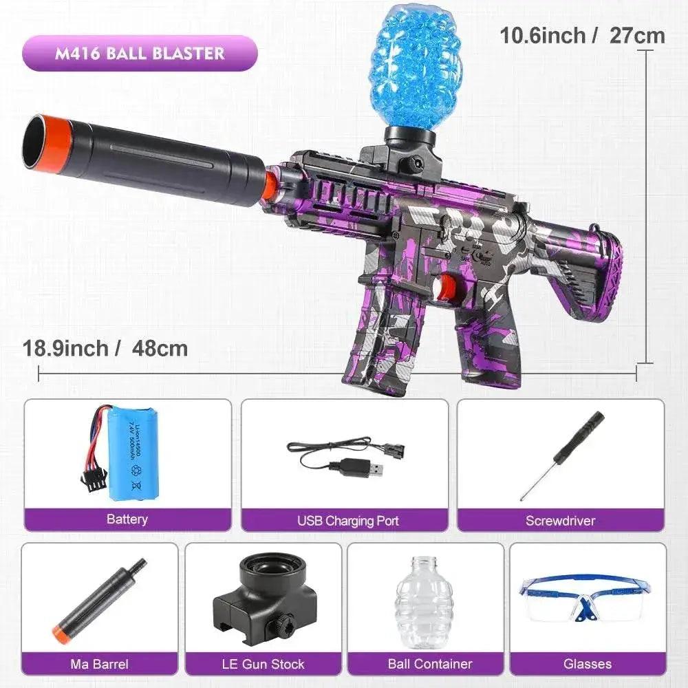  M416 Electric Ball Blaster Toy Gun High Speed Metallic Finish Rechargeable Halloween Thanksgiving Gift Bullets Excluded -  ToylandEU™