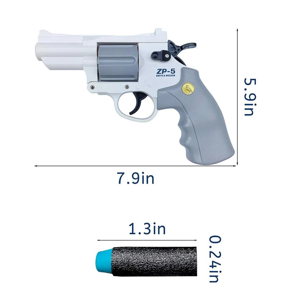 Toy Gun Revolver Style Safe Plastic Toy 6-12 Toylandeu™
