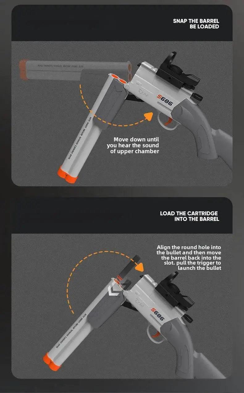  Toy Gun S686 Rifle Double Barreled Airsoft Launcher for Kids -  ToylandEU™