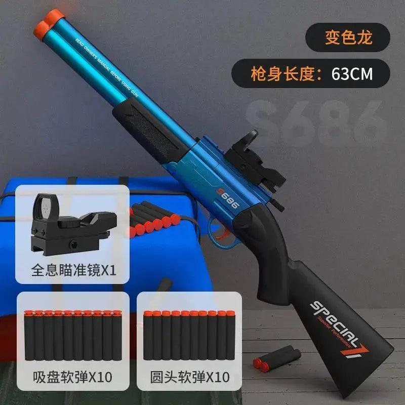  Toy Gun S686 Rifle Double Barreled Airsoft Launcher for Kids -  ToylandEU™