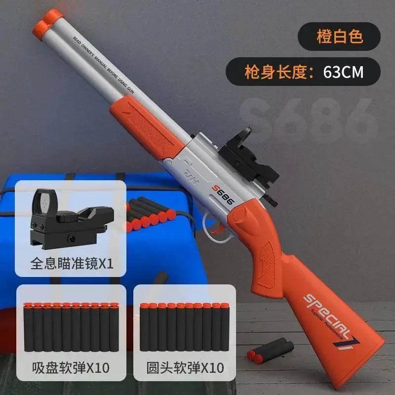  Toy Gun S686 Rifle Double Barreled Airsoft Launcher for Kids -  ToylandEU™