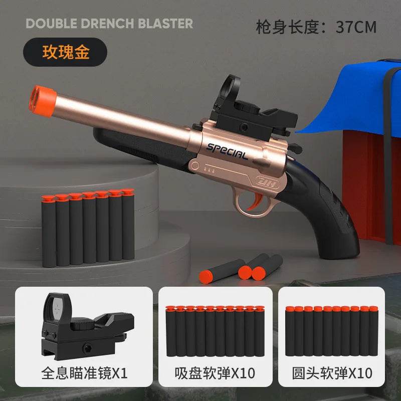 Toy Gun S686 Rifle Double Barreled Airsoft Launcher for Kids - ToylandEU