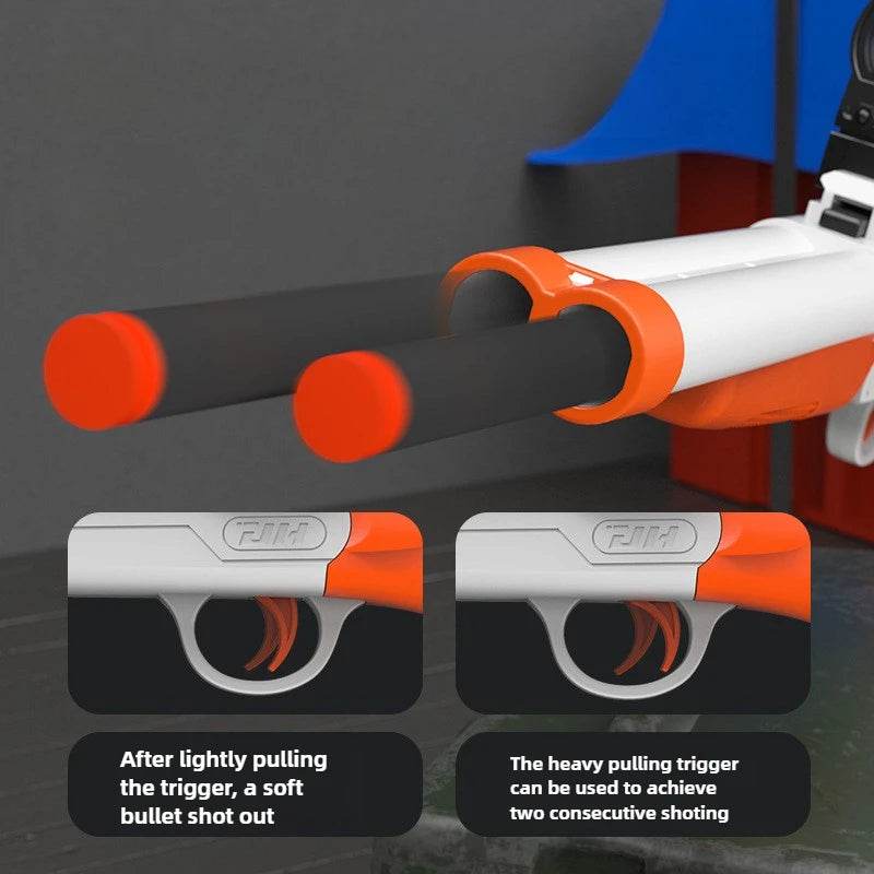 Toy Gun S686 Rifle Double Barreled Airsoft Launcher for Kids - ToylandEU