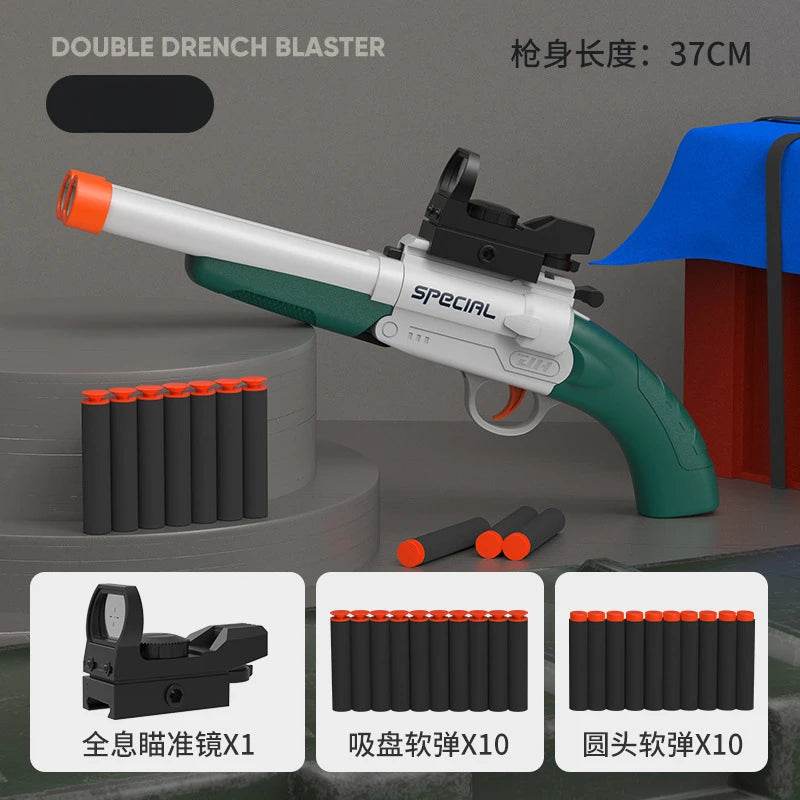 Toy Gun S686 Rifle Double Barreled Airsoft Launcher for Kids - ToylandEU