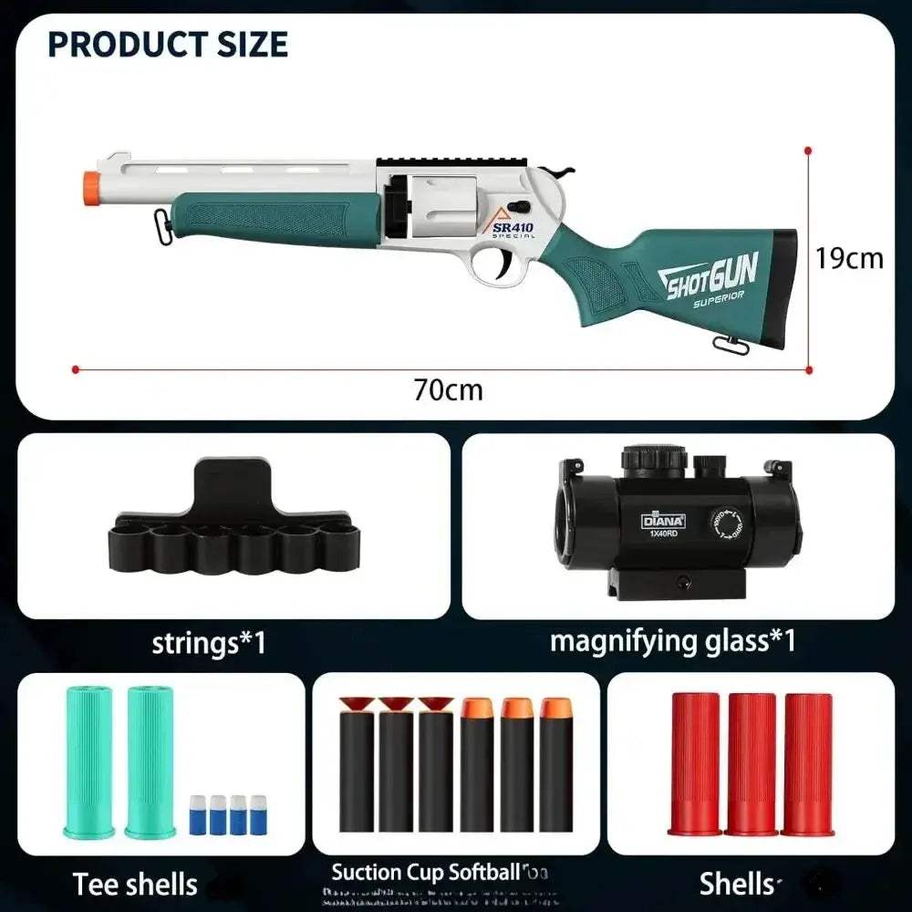 Toy Gun Soft Bullet Revolver For Kids Outdoor Play - ToylandEU