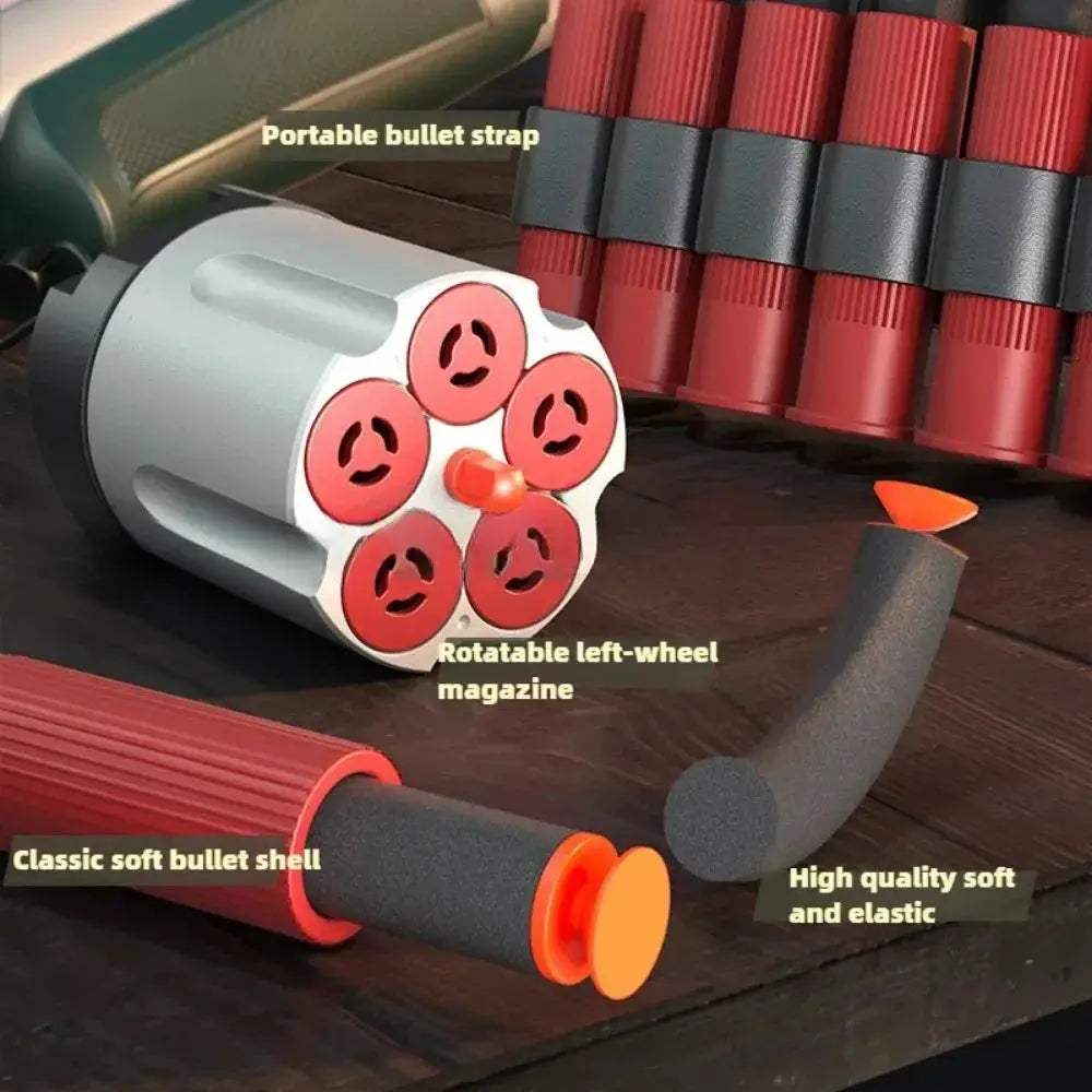 Toy Gun Soft Bullet Revolver For Kids Outdoor Play - ToylandEU
