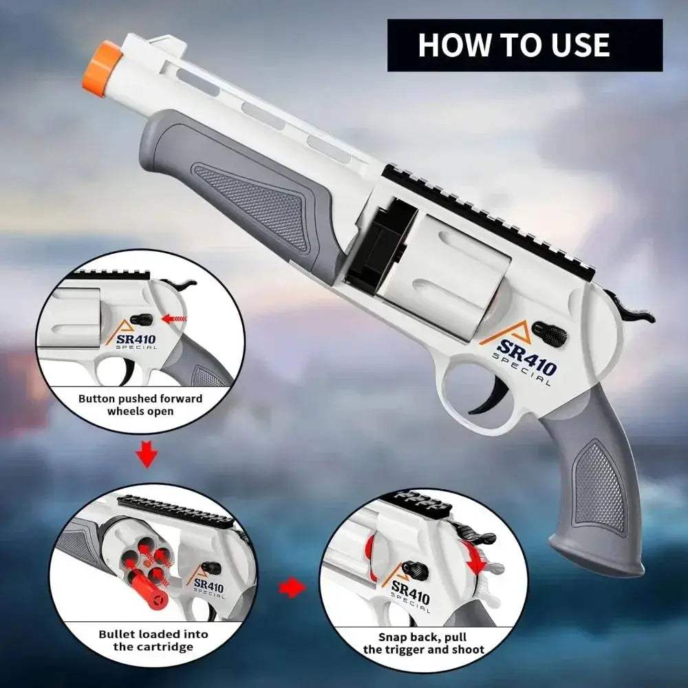 Toy Gun Soft Bullet Revolver For Kids Outdoor Play - ToylandEU