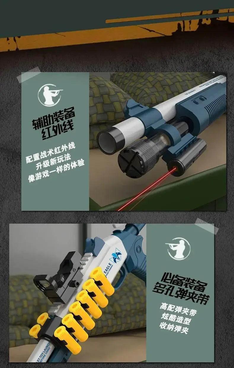  XM1014 Soft Bullet Shell Ejection Toy Gun Manual Airsoft Rifle Foam Darts Blaster for Adults and Boys -  ToylandEU™