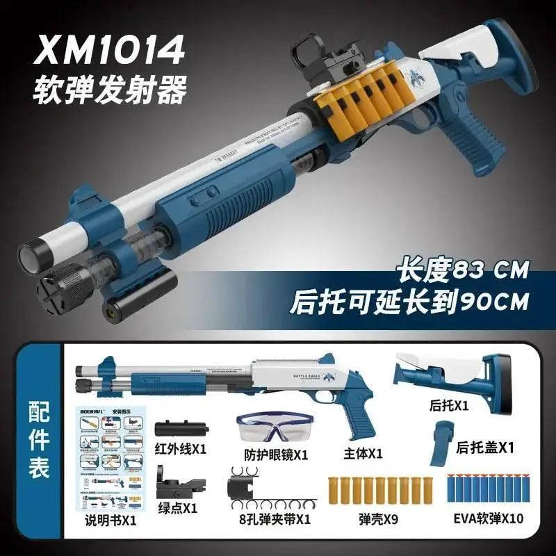  XM1014 Soft Bullet Shell Ejection Toy Gun Manual Airsoft Rifle Foam Darts Blaster for Adults and Boys -  ToylandEU™