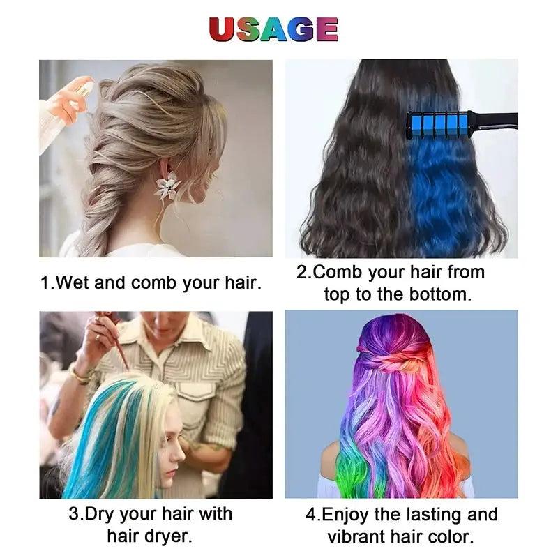  Kids Colorful Hair Dye Comb Set For Creative Play Fun -  ToylandEU™