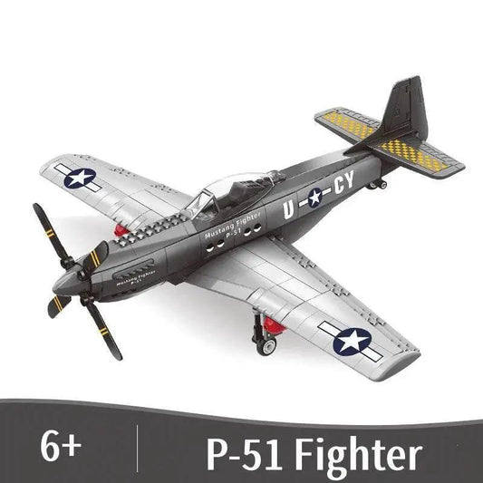  Toy Mustang Plane Helicopter Building Block Gift -  ToylandEU™