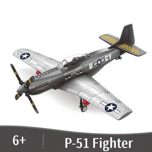  Toy Mustang Plane Helicopter Building Block Gift -  ToylandEU™