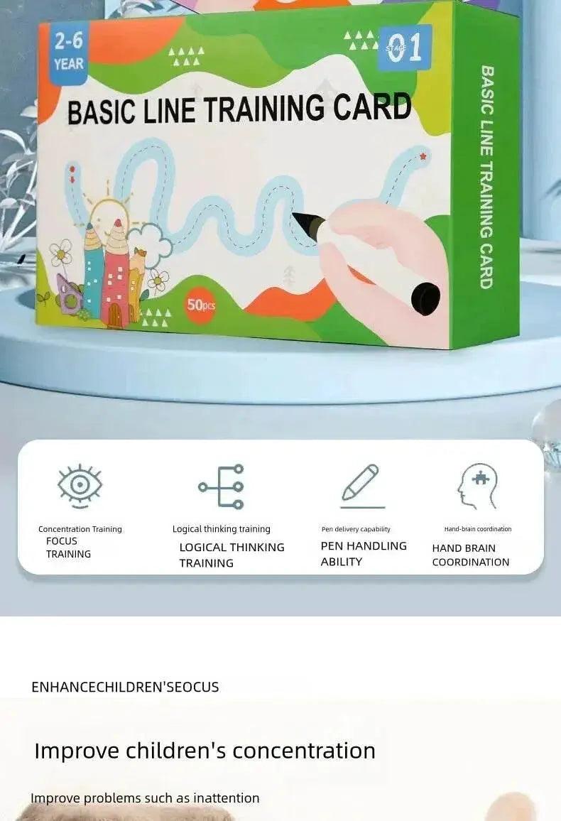  Montessori Magic Drawing Toy Set Pen Control Training Color Shape Math Match Game for Toddlers Educational Toys -  ToylandEU™