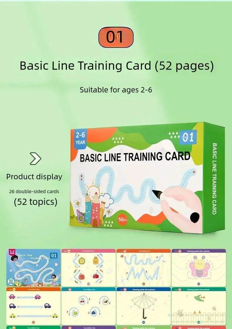  Montessori Magic Drawing Toy Set Pen Control Training Color Shape Math Match Game for Toddlers Educational Toys -  ToylandEU™