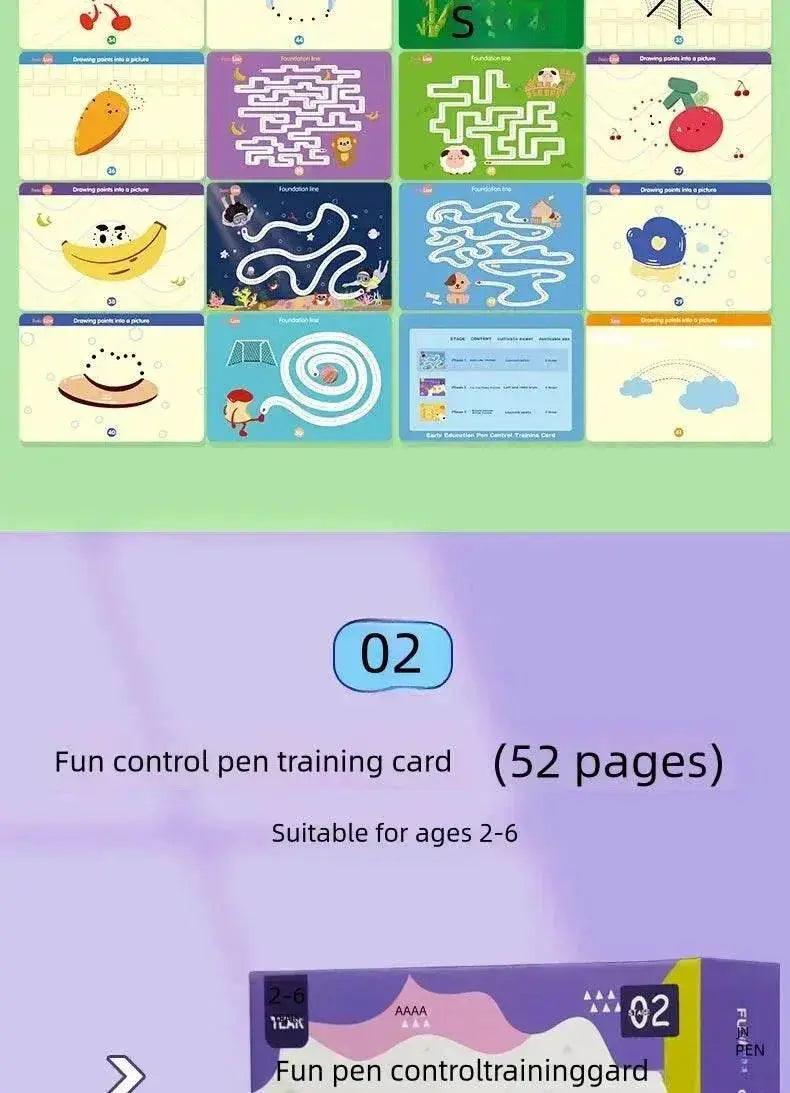  Montessori Magic Drawing Toy Set Pen Control Training Color Shape Math Match Game for Toddlers Educational Toys -  ToylandEU™