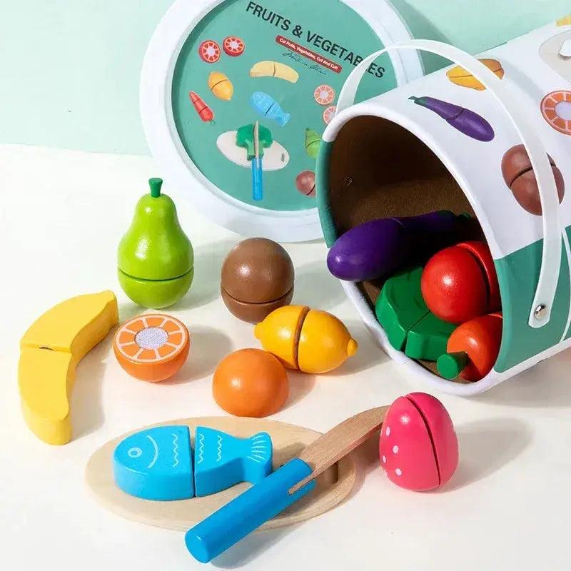  Wooden Kitchen Toy Set For Kids Montessori Pretend Play -  ToylandEU™
