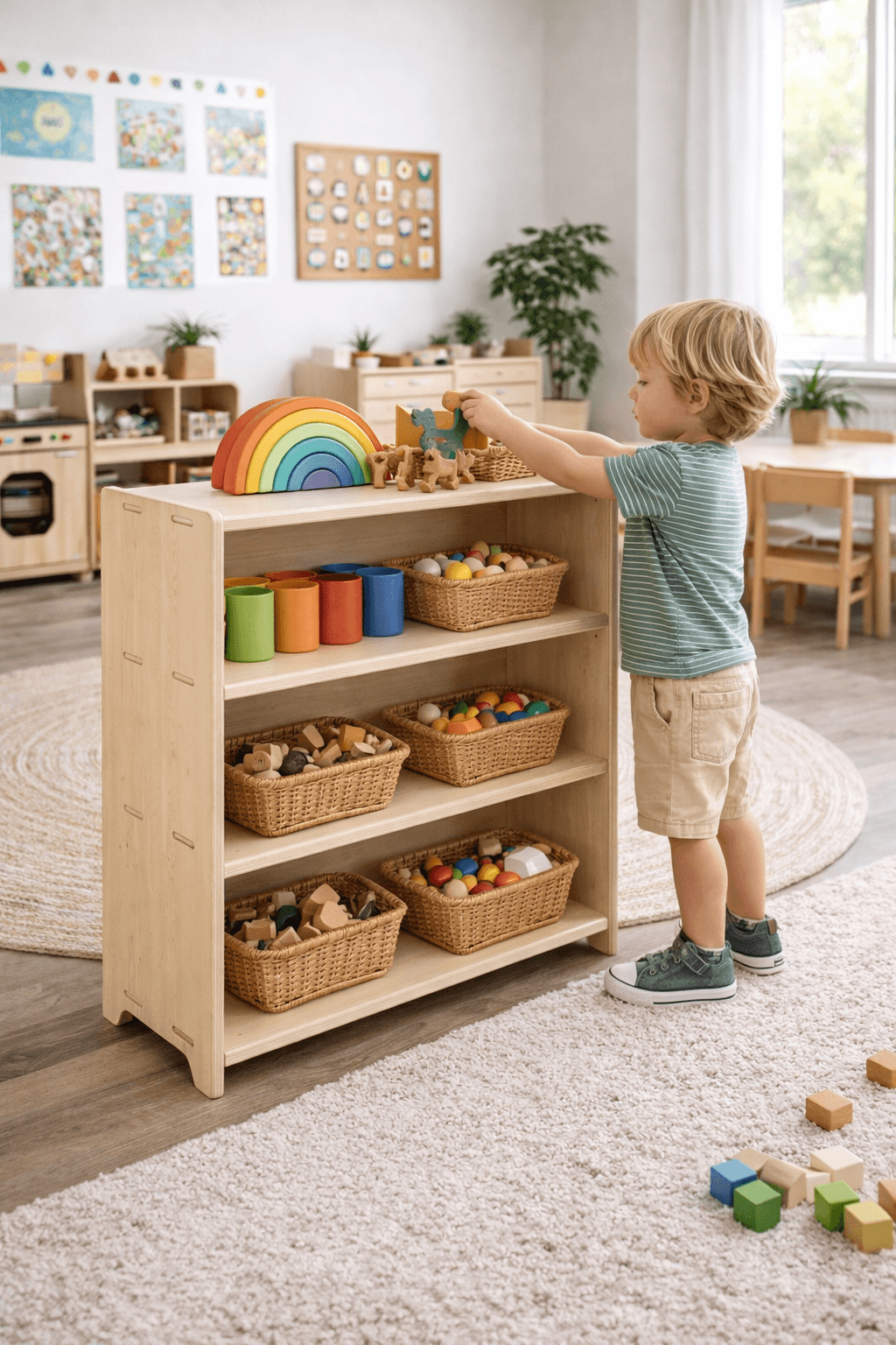 Toy Shelf | 4-Shelf Montessori | Toylandeu