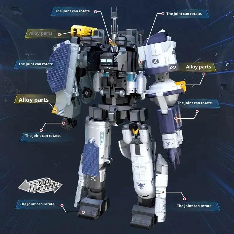  Transforming Robot Space Shuttle Six In One Mecha Model -  ToylandEU™