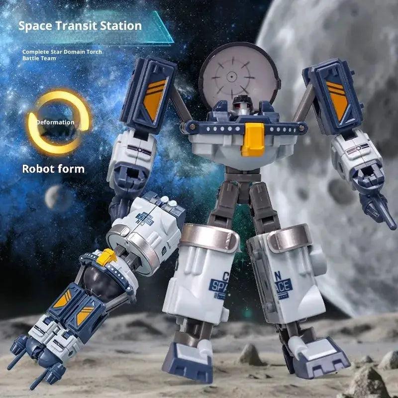 Transforming Robot Space Shuttle Six In One Mecha Model -  ToylandEU™