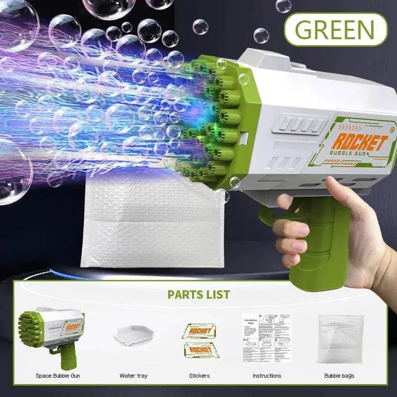  40 Hole Children's Bubble Gun Continuous Bubbles Outdoor Toy for Birthday and Wedding Parties Excluding Bubble Liquid and Battery -  ToylandEU™