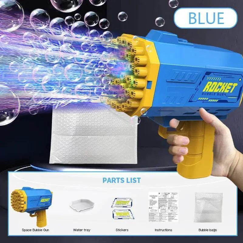  40 Hole Children's Bubble Gun Continuous Bubbles Outdoor Toy for Birthday and Wedding Parties Excluding Bubble Liquid and Battery -  ToylandEU™