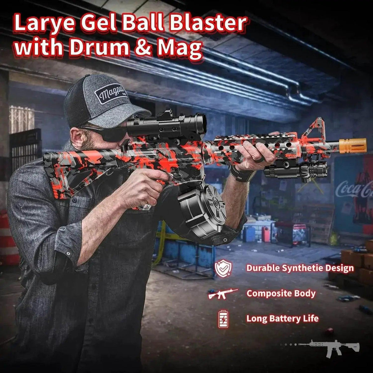  Blaster With Drum Automatic Dual Mode Blaster For Outdoor Activities Perfect For Team Games And Christmas Gifts -  ToylandEU™